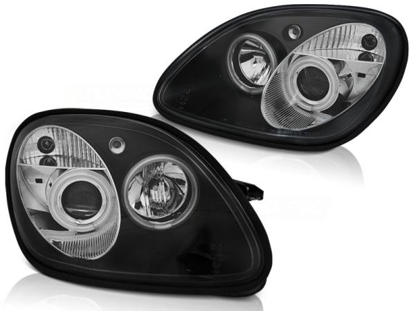 Scheinwerfer CCFL Angel Eyes für Mercedes SLK R170 Bj. 96-04 Schwarz